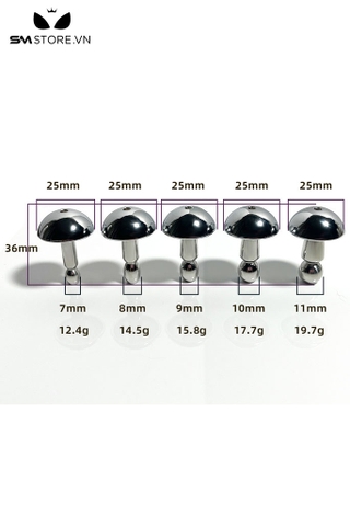 SMT4914 - Thanh niệu đạo inox thiết kế hình cây nấm với thân thuôn dài