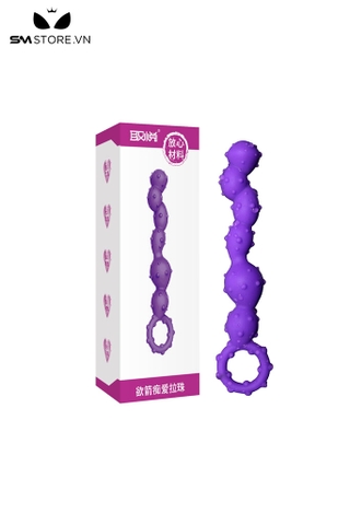 SMT4926 - Anal beads với chuỗi hạt liền thiết kế so le có quai đeo