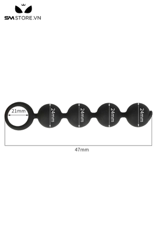 SMT4931 - Đồ chơi hậu môn anal beads với 5 hạt tròn nối tiếp dài 47mm