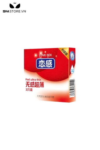 SMT4960 - Bao cao su siêu mỏng chứa nhiều tinh chất cấp ẩm hộp 2 cái
