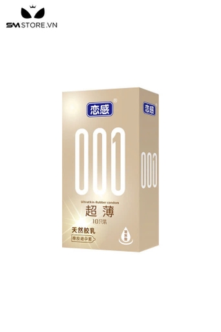 SMT4962 - Bao cao su 001 siêu mỏng trơn chứa Hyaluronic Acid hộp 10 cái