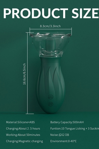 SMT5017 - Lưỡi rung hình búp lá có 10 chế độ sạc điện dài 16.6cm
