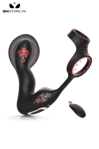 SMT5027 - Vòng chống xuất tinh sớm đeo cu mix butt plug điều khiển từ xa