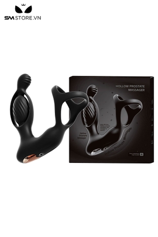 SMT5060 - Vòng rung tình yêu mix butt plug rỗng sạc điện và chống nước