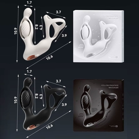 SMT5060 - Vòng rung tình yêu mix butt plug rỗng sạc điện và chống nước