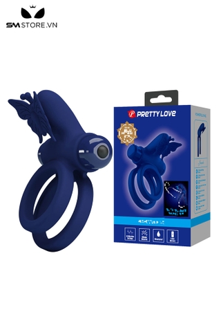 SMT5065 - Vòng rung đeo cu Pretty Love silicon phần trên mix con bướm