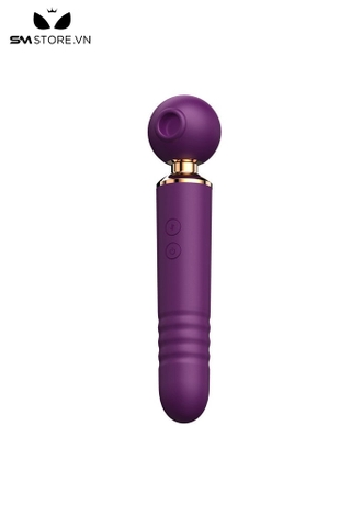 SMT5092 - Chày rung tình yêu 2 đầu có phần đầu hút có 10 tần số dài 11cm