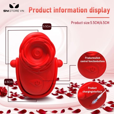 SMT5094 - Máy hút âm vật hình bông hoa có 10 tần số rung dài 6.5cm