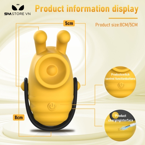 SMT5096 - Máy hút âm vật hình con ong vàng có 10 tần số dài 8cm