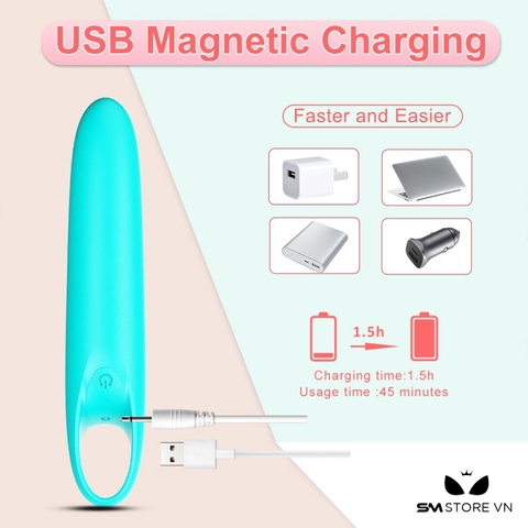 SMT5132 - Trứng rung mini tích hợp vòng đeo có 10 chế độ dài 117mm