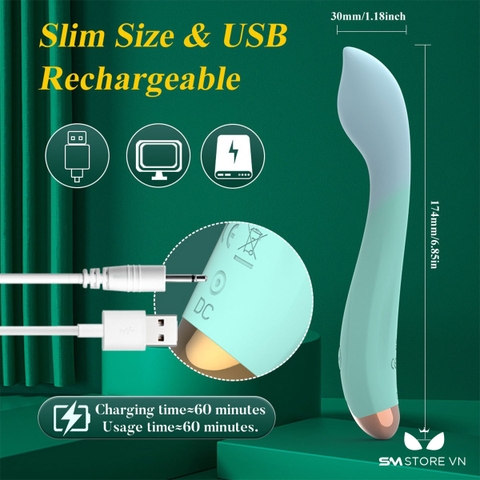 SMT5138 - Máy rung dáng cong nhẹ mô phỏng ngón tay cái dài 174mm