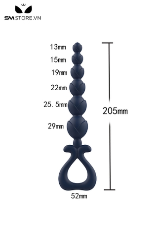 SMT5166 - Đồ chơi hậu môn anal beads và tay cầm chữ O hình trái tim