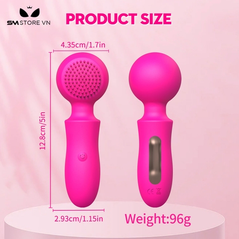 SMT5232 - Chày rung tình yêu silicon với phần đầu có gai nhỏ và sạc điện