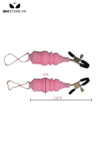 SMT5242 - Kẹp ngực có rung thiết kế đơn giản dài 12cm có nút chỉnh