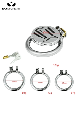 SMT5258 - Khóa dương vật mặt dẹt thiết kế hình xương cá dài 45mm