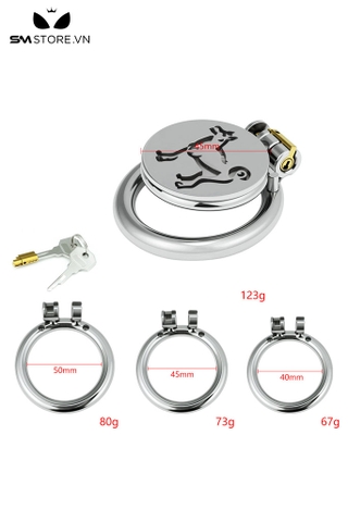 SMT5266 - Khóa dương vật mặt dẹt bằng inox cao cấp hình con chó