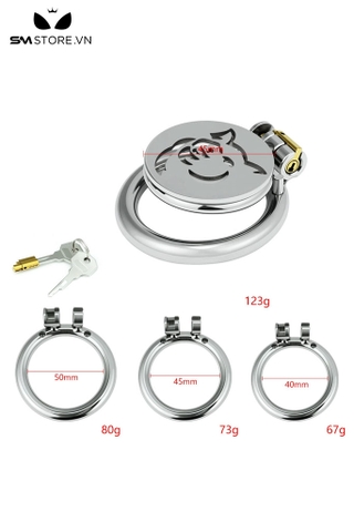 SMT5268 - Khóa dương vật mặt dẹt thiết kế hình con lợn dài 45mm