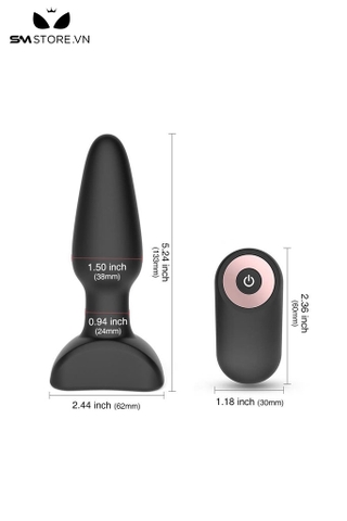 SMT5277 - Máy rung hậu môn thiết kế giọt nước điều khiển từ xa dài 133mm