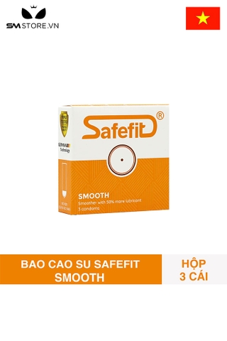 SMT5288 - Bao cao su safefit smooth mỏng nhẹ thiết kế eo thắt giúp ôm khít