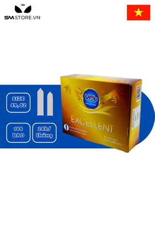 SMT5296 - Bao cao su VRT bề mặt trơn nhiều gel bôi trơn hộp 144 chiếc