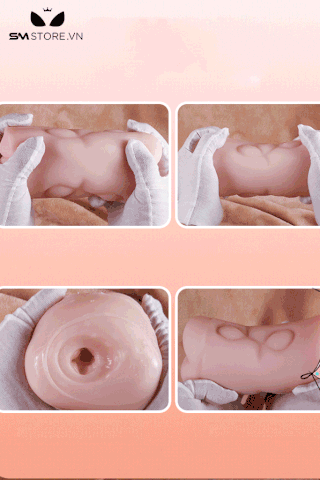 SMT482 - Hậu môn giả và âm đạo silicon mềm dẻo dài 15.7cm