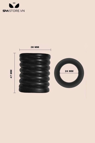 SMT2611 - Vòng đeo gốc dương vật silicon nhiều tầng dài 47mm