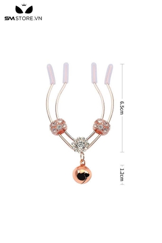 SMT2615 - Kẹp âm vật mix kèm chuông có nấc điều chỉnh dài 6.5cm