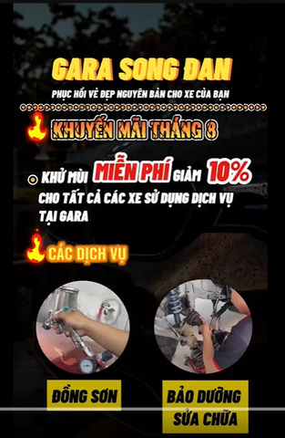 Gara Ô tô Song Đan đang có trương trình khuyến mãi đặc biệt. Nhằm tri ân cho quý khách hàng.