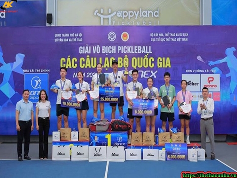 Gần 700 tay vợt hoàn thành thi đấu giải pickleball câu lạc bộ quốc gia 2026