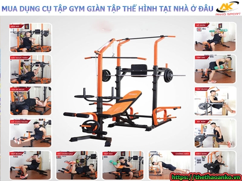 Mua dụng cụ tập gym giàn tập thể hình tại nhà ở đâu?