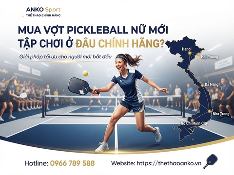 Mua vợt pickleball nữ mới tập chơi ở đâu chính hãng?