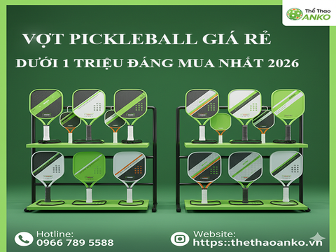 Top 10 cây vợt pickleball giá rẻ dưới 1 triệu đáng mua nhất 2026