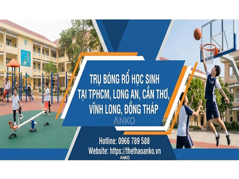 TRỤ BÓNG RỔ HỌC SINH GIÁ RẺ TẠI KHU VỰC MIỀN NAM