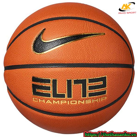 Quả bóng rổ Nike Elite Championship 8P 2.0 Deflated Basketball Black | Gold 28.5
