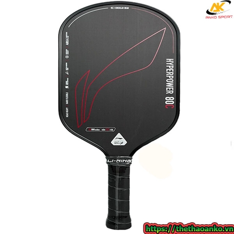 Vợt Pickleball Lining Hyper Power 80c Đen chính hãng – 16 mm