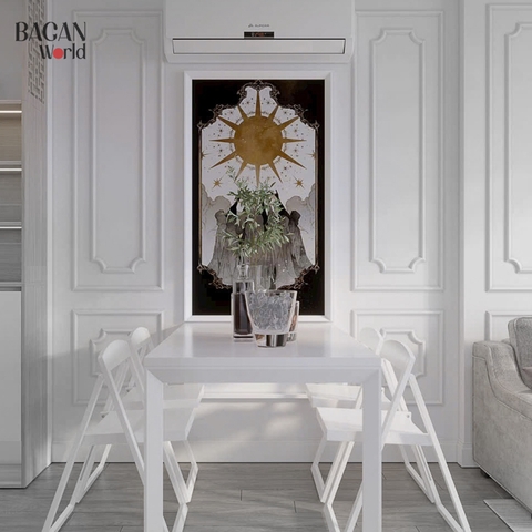 Bàn ăn gấp gọn Cao cấp khuôn tranh Bagan CC86