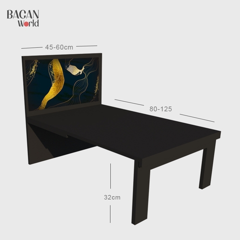 Bàn ăn, bàn trà kiểu nhật gấp gọn treo tường Bagan JP2T-Black