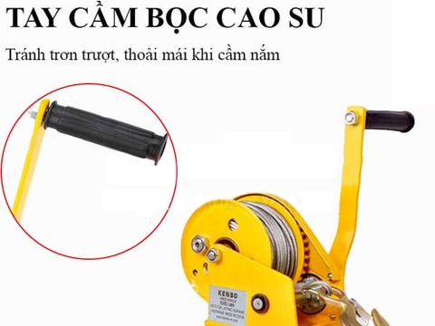 Tời quay tay Kenbo cao cấp 1200LBS 20m