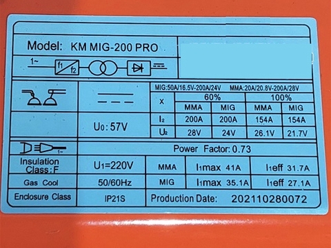 Máy hàn Mig Kenmax KM MIG-200 PRO