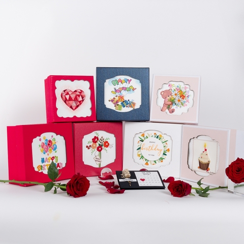 Hộp Quà Tặng Sinh Nhật Hoạ Tiết Độc Đáo - HQ46