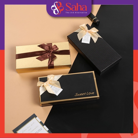 Hộp giấy đựng Chocolate (Socola) hình chữ nhật 9,12,18 ngăn 22.5x11.5x4