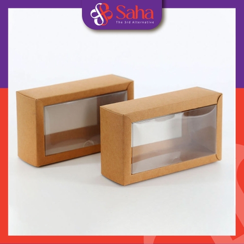 Hộp Kraft nắp PE đáy trắng