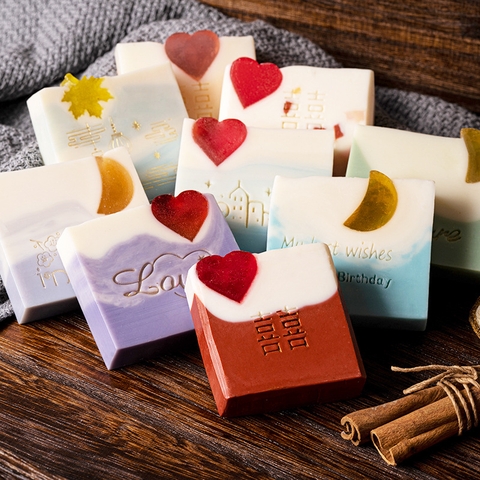 Xà bông cục thiên nhiên Handmade, xà phòng thủ công, tinh chất thiên nhiên dưỡng da hoặc Dùng Làm Quà Tặng, Trang Trí