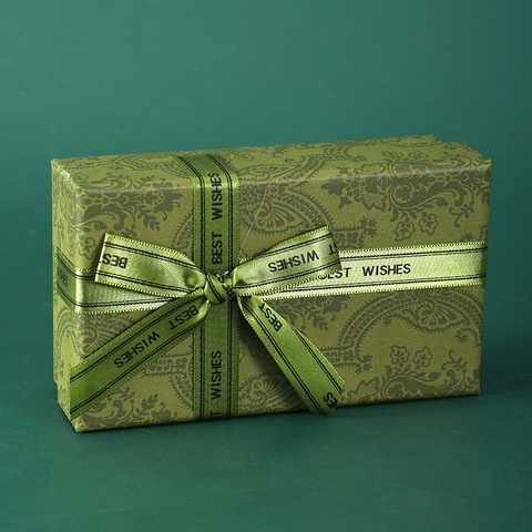 Hộp quà chữ nhật nhỏ Xanh, Hộp + rơm 14*8*5 - HQ15