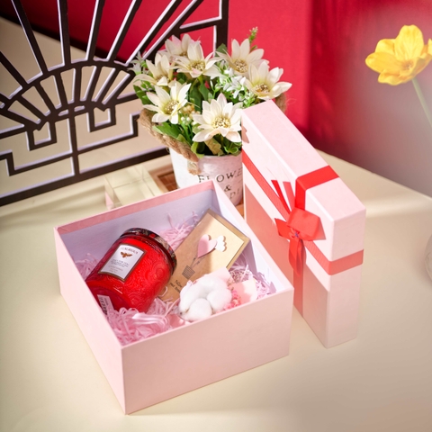 Set Quà Tặng Bạn Gái , Sinh Nhật HQ14 Màu Hồng Size 18*18*10