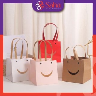Túi giấy Cao Cấp Hình Mặt Cười Tạo Cảm Xúc Cho Khách Hàng 3 kích thước 10, 12, 15 cm
