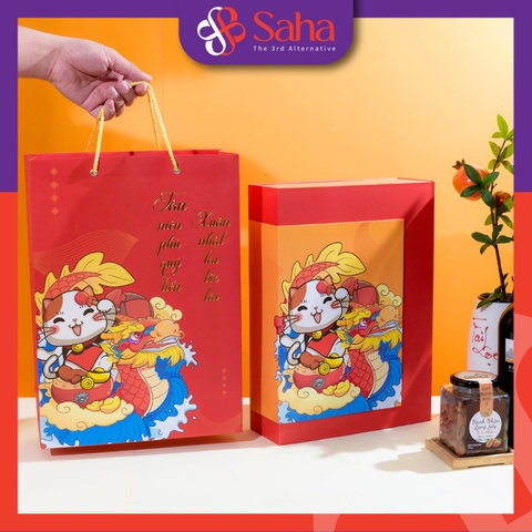 Hộp Quà Tết Đựng Quà Cao Cấp Size 28x38x9cm - Hoả