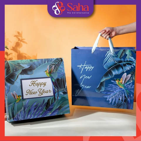 Hộp Quà Tết Đựng Quà Cao Cấp Size 35x37x11cm - Tropical