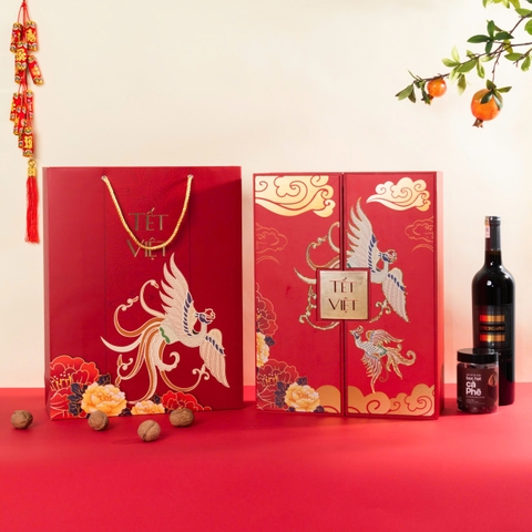 Hộp Đựng Quà Tết SAHA Kèm Túi Size 30*40*10cm