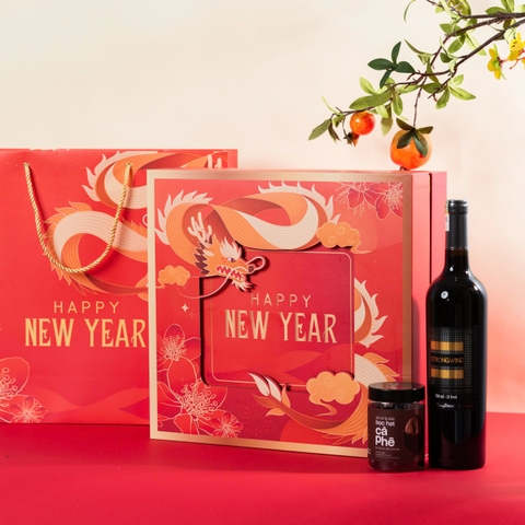 Hộp Đựng Quà Tết SAHA Kèm Túi Size 35*37*11cm